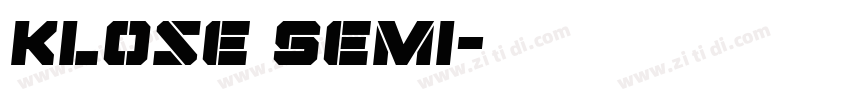 Klose Semi字体转换